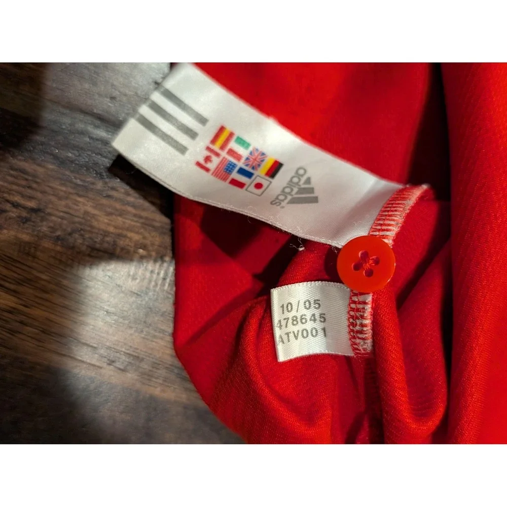 Vintage Adidas Polo Shirt Mens 3XL Red‎ ClimaCool Mesh 3-Stripes Athletic 00s